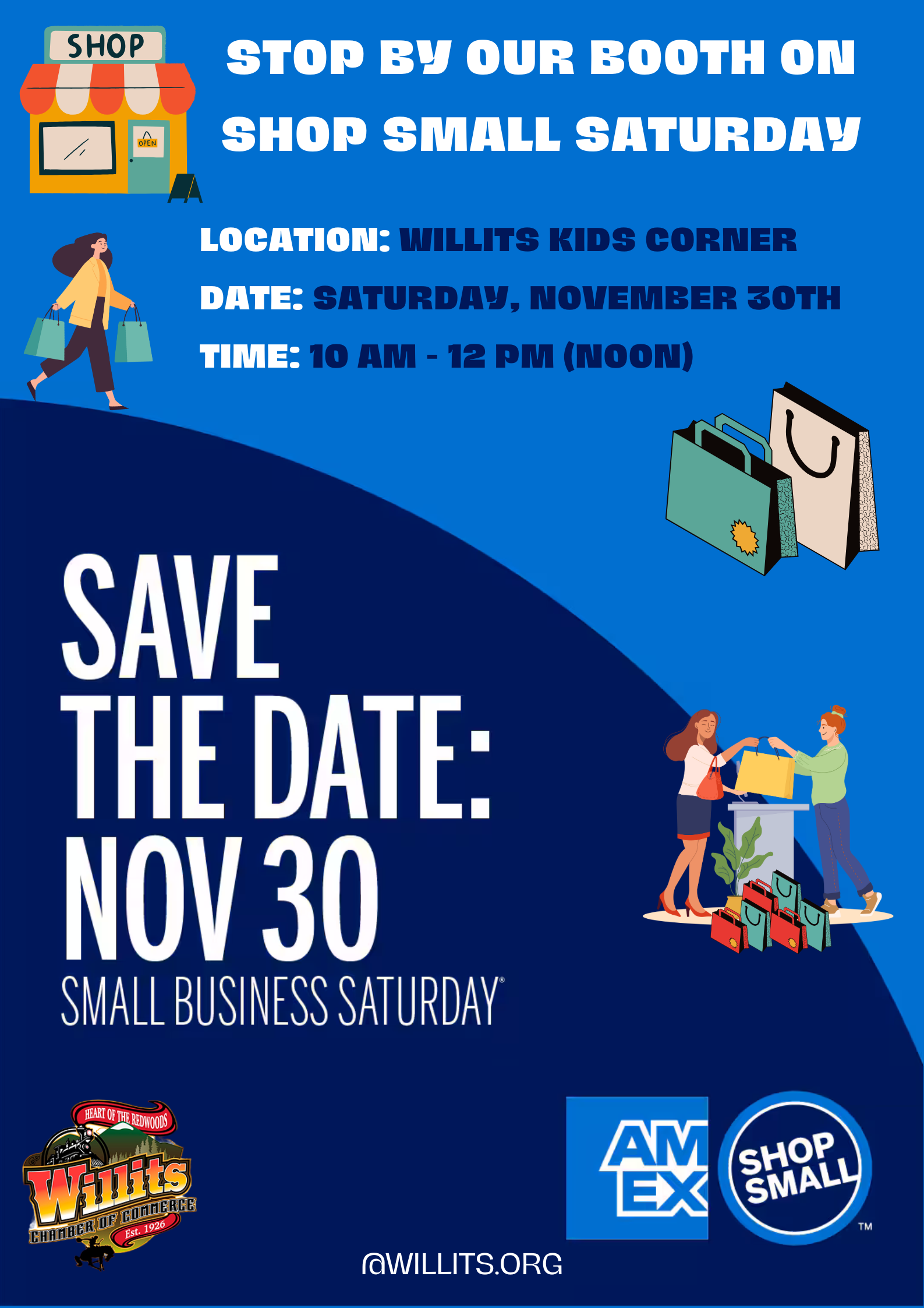 Visit Willits Shop Small Saturday