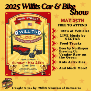Willits Chamber of Commerce 43rd Annual Car and Bike Show-Save The Date