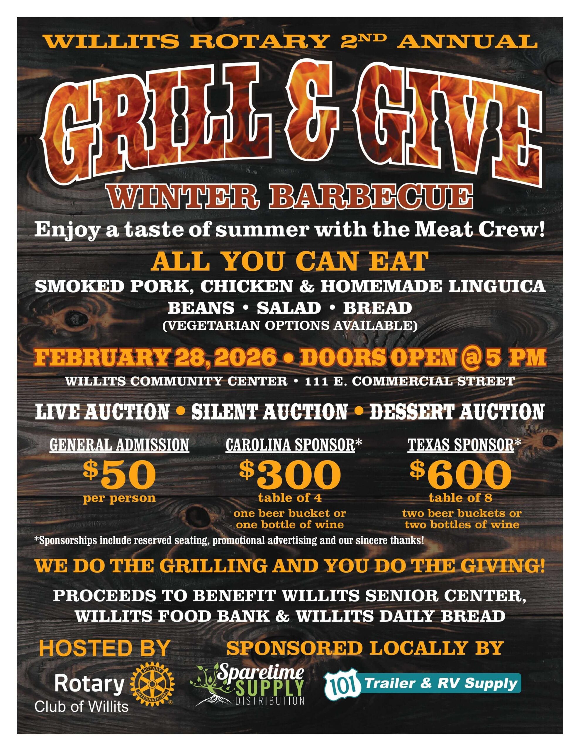 Visit Willits Rotary Grill and Give Event