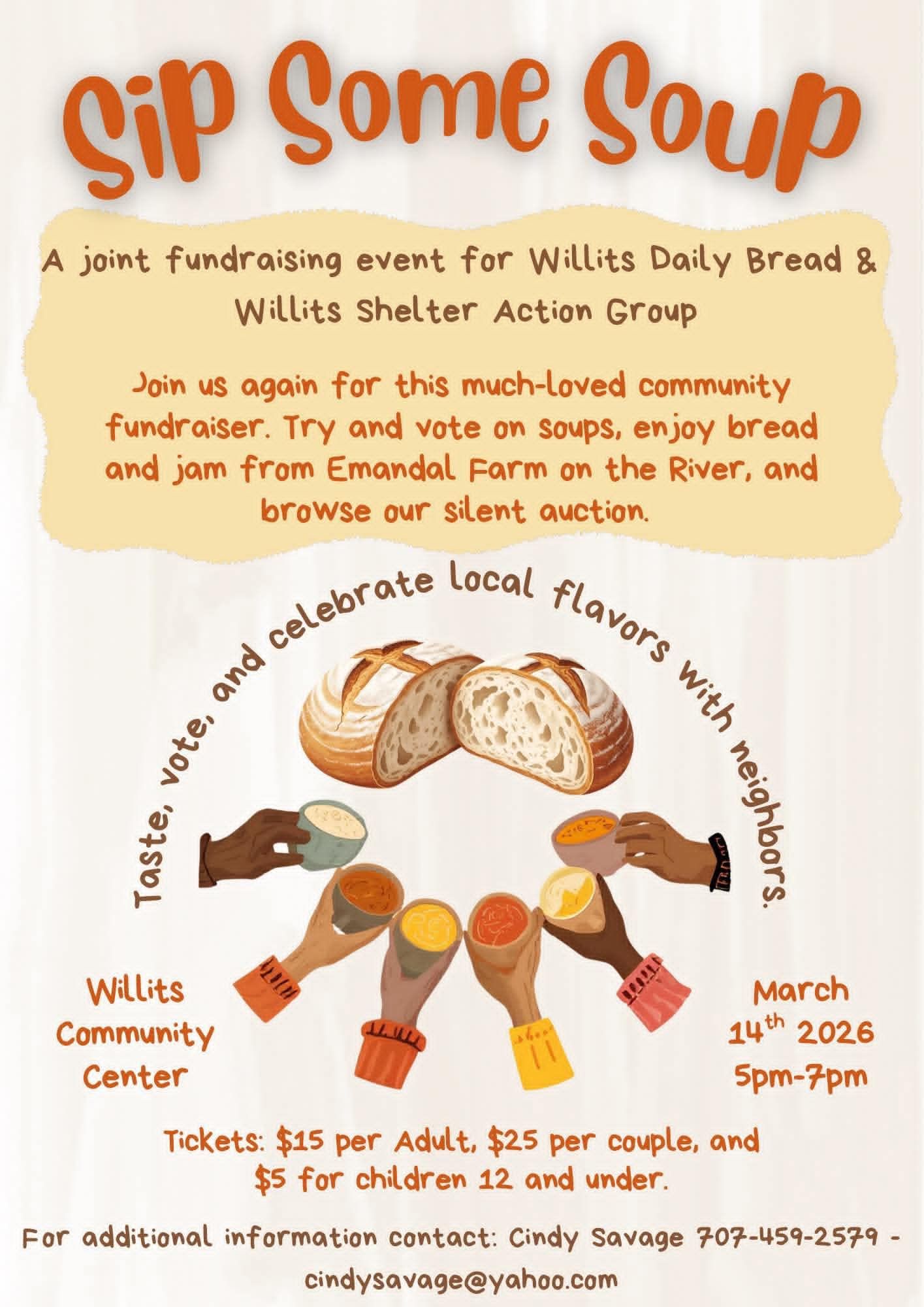 Visit Willits Sip Some Soup-Willits Daily Bread Fundraiser