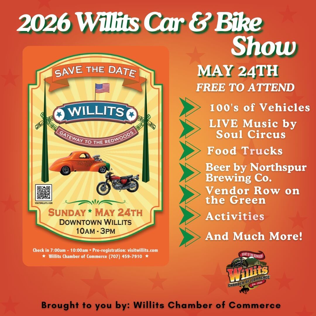 Willits Chamber of Commerce Car Show 2026 Willits Chamber of Commerce Car Show 2026